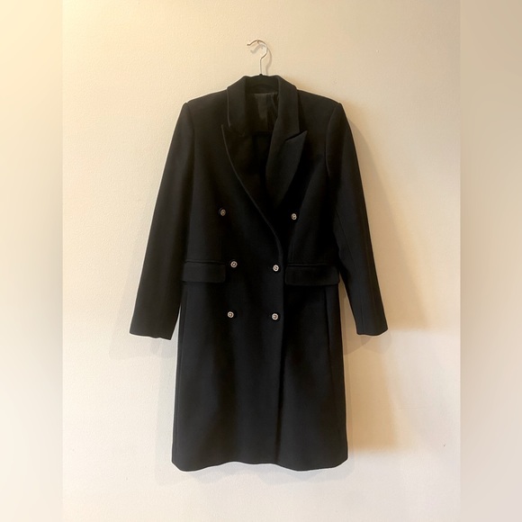 The Kooples rocker chic oversized wool coat double-breasted 34 - Picture 13 of 14